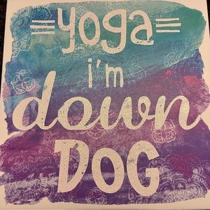 Yoga themed canvas print 11”x11”